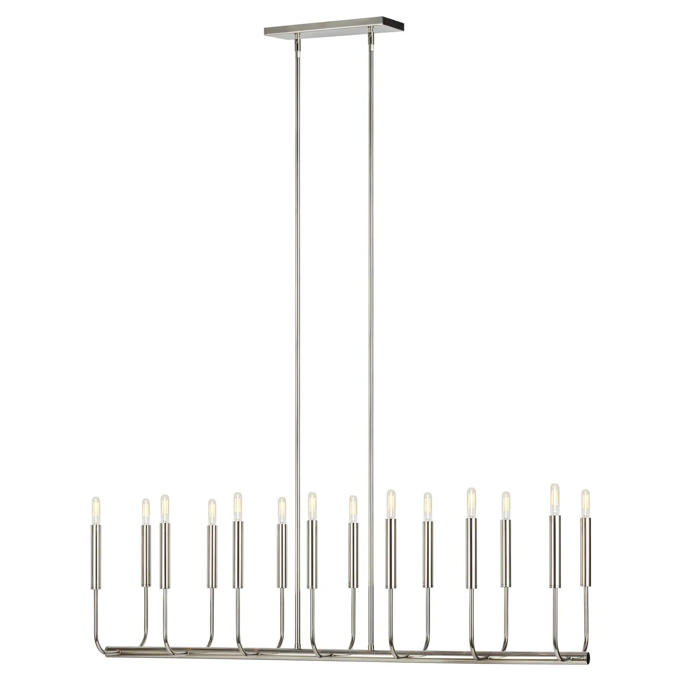 Brianna Linear Chandelier - Polished Nickel