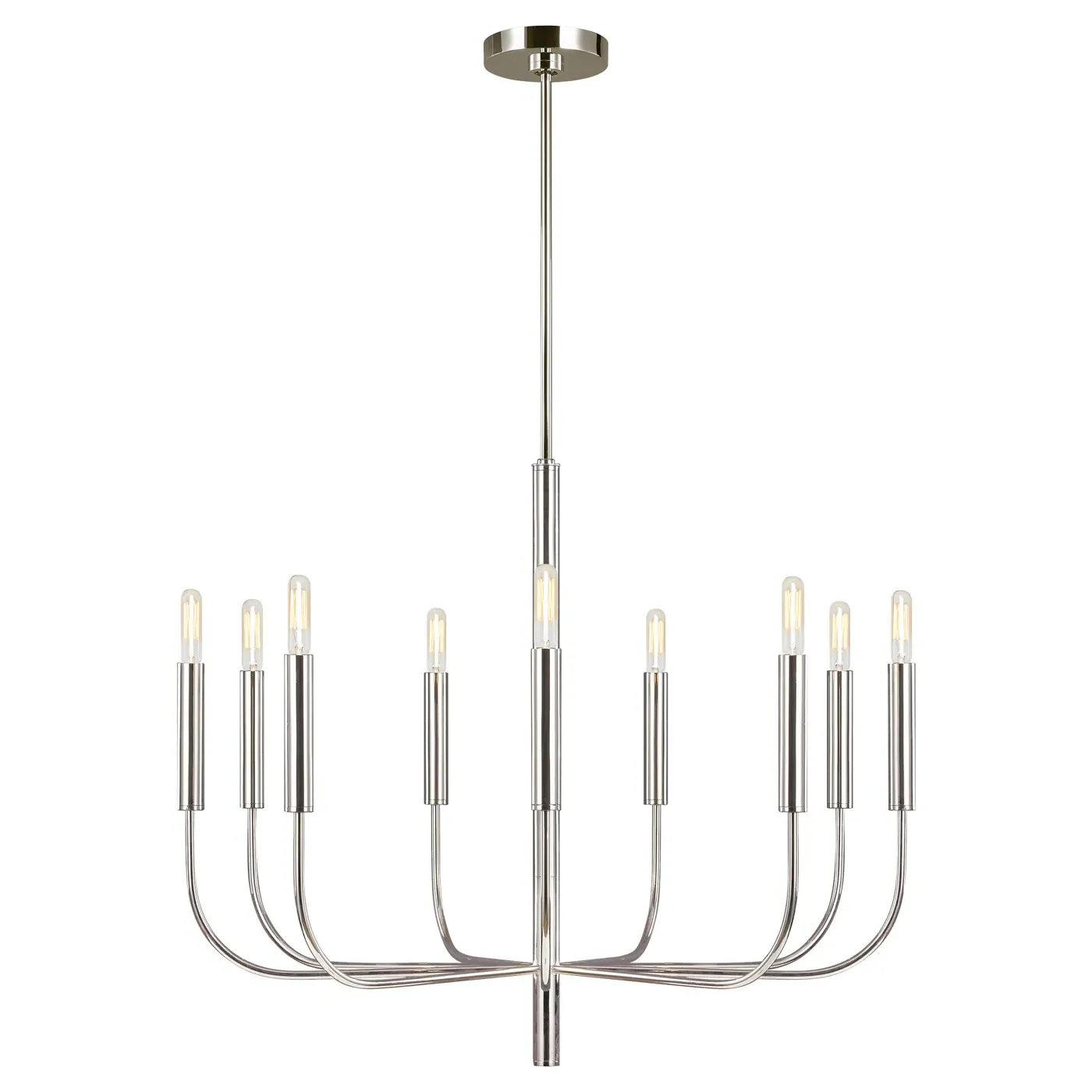 Brianna Medium Chandelier - Polished Nickel