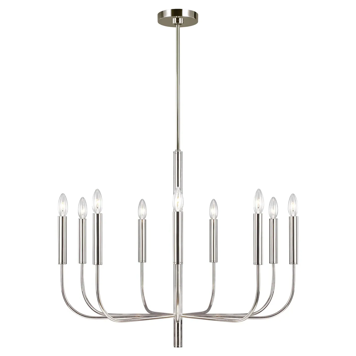 Brianna Medium Chandelier - Polished Nickel