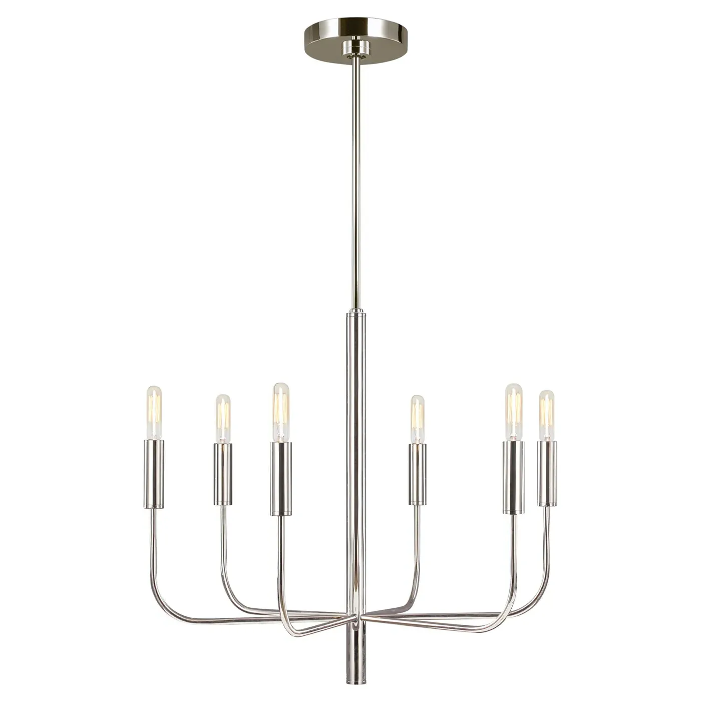 Brianna Small Chandelier - Polished Nickel