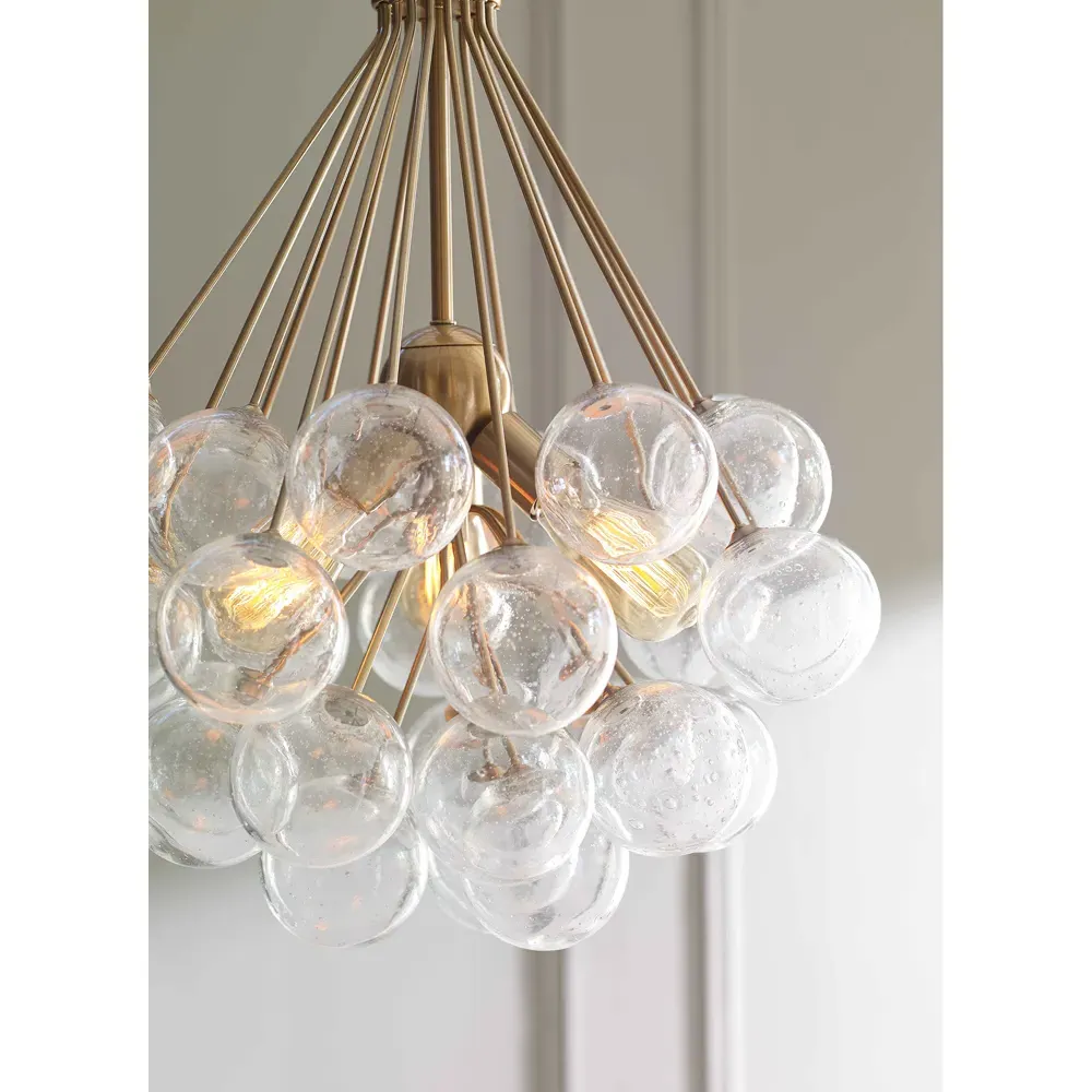 Bronzeville Multi-Light Pendant - Satin Brass, Steel