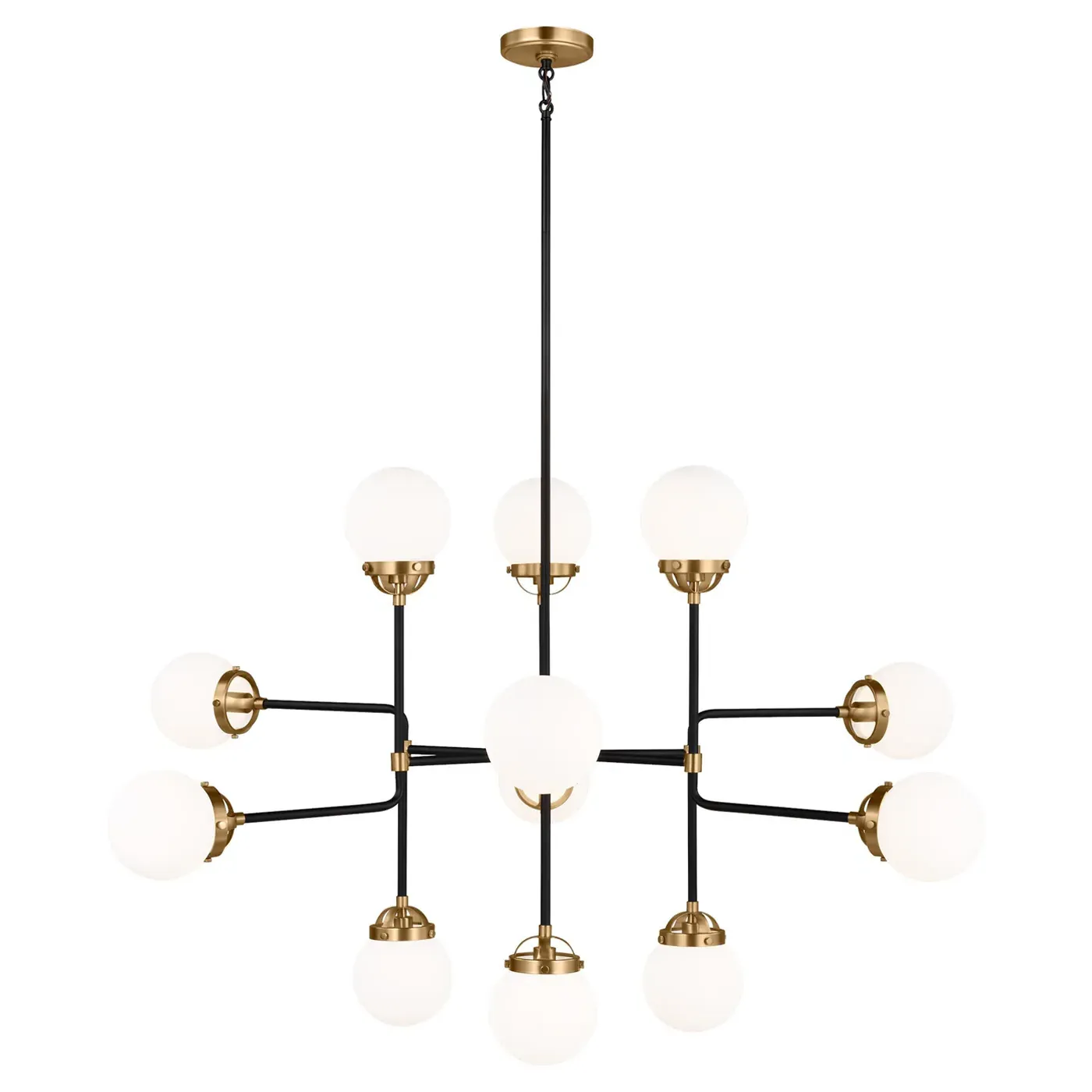 Cafe Large Chandelier - Black, Steel