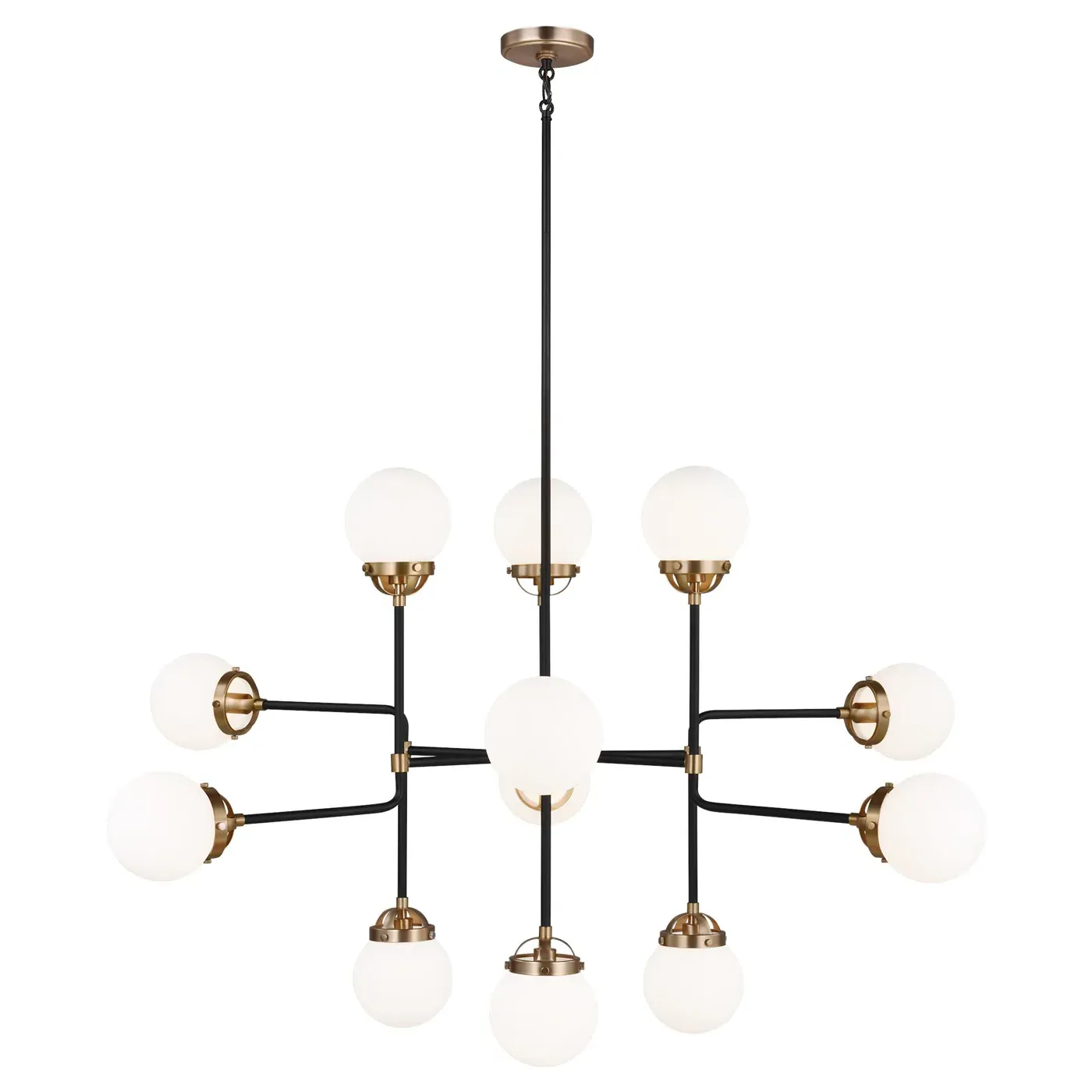 Cafe Large LED Chandelier - Black, Steel