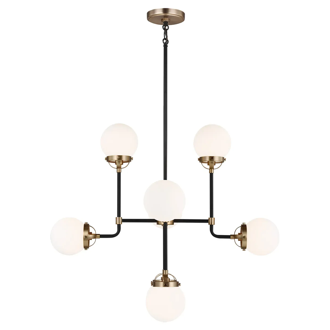 Cafe Small Chandelier - Black, Steel image