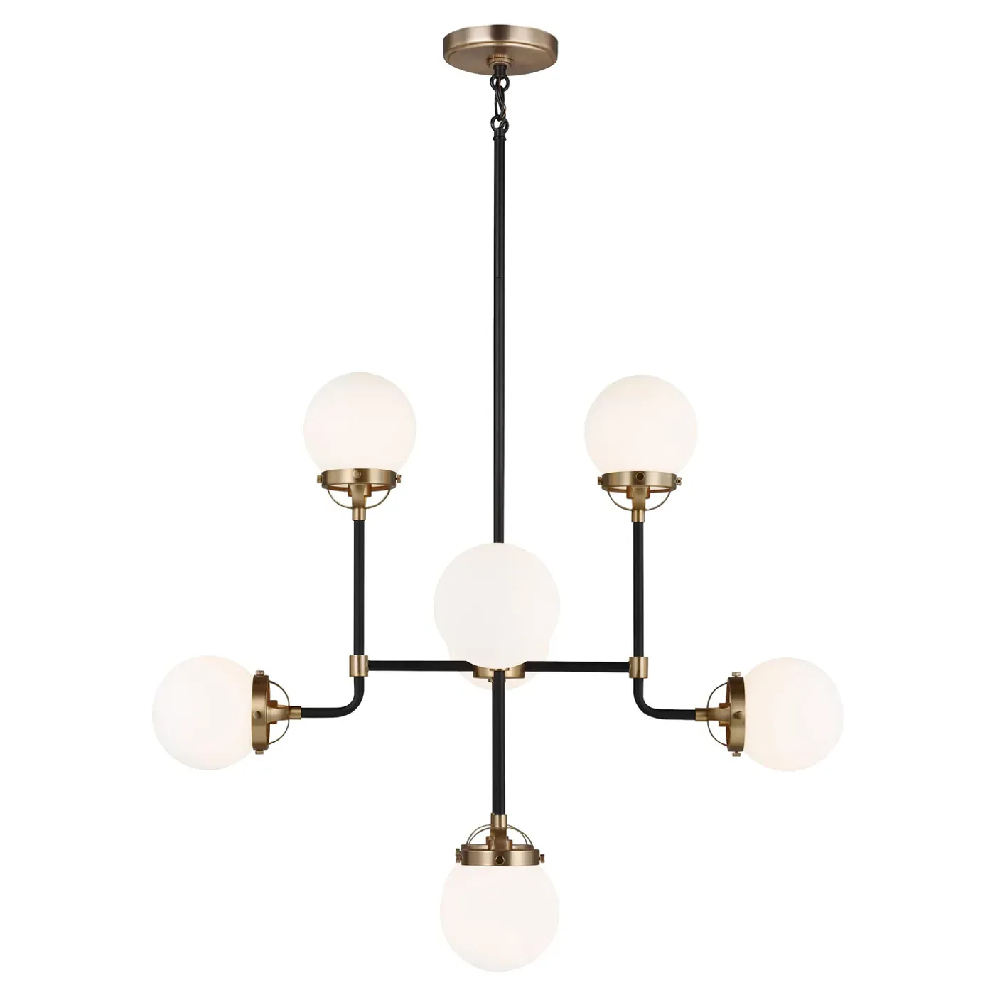 Cafe Small LED Chandelier - Black, Steel