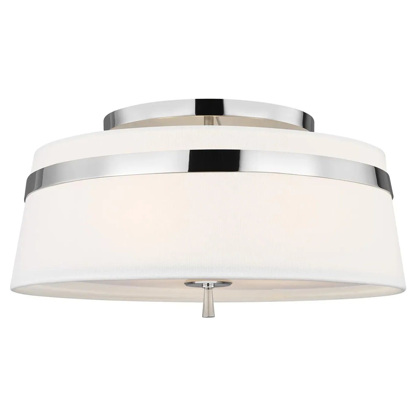Cordtlandt Large Semi Flush Mount - Polished Nickel, Steel