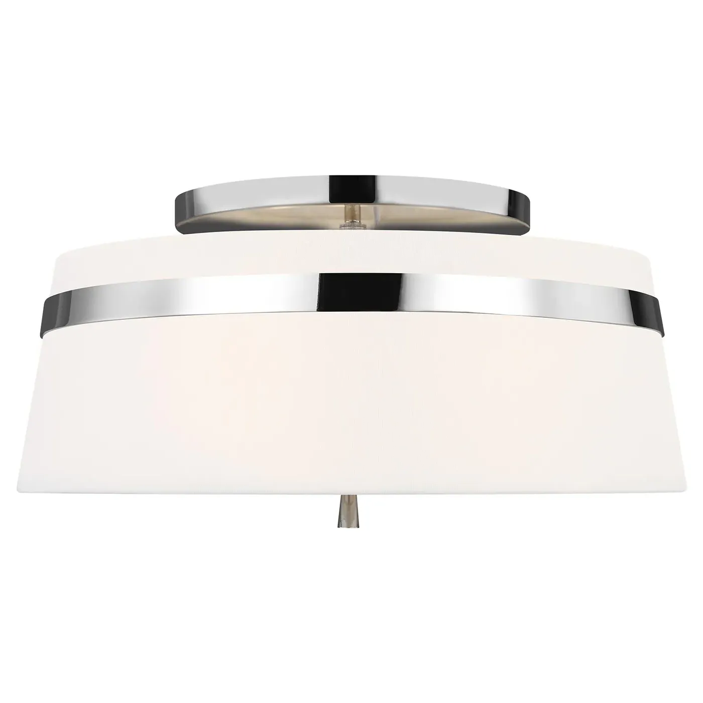Cordtlandt Large Semi Flush Mount - Polished Nickel, Steel