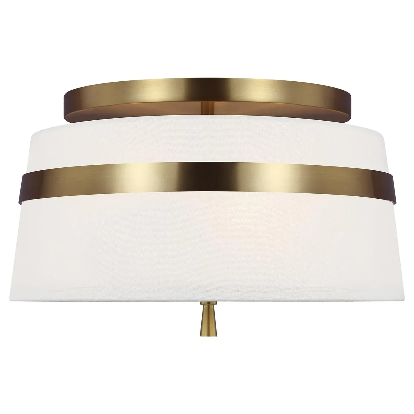 Cordtlandt Small Semi Flush Mount - Burnished Brass, Steel