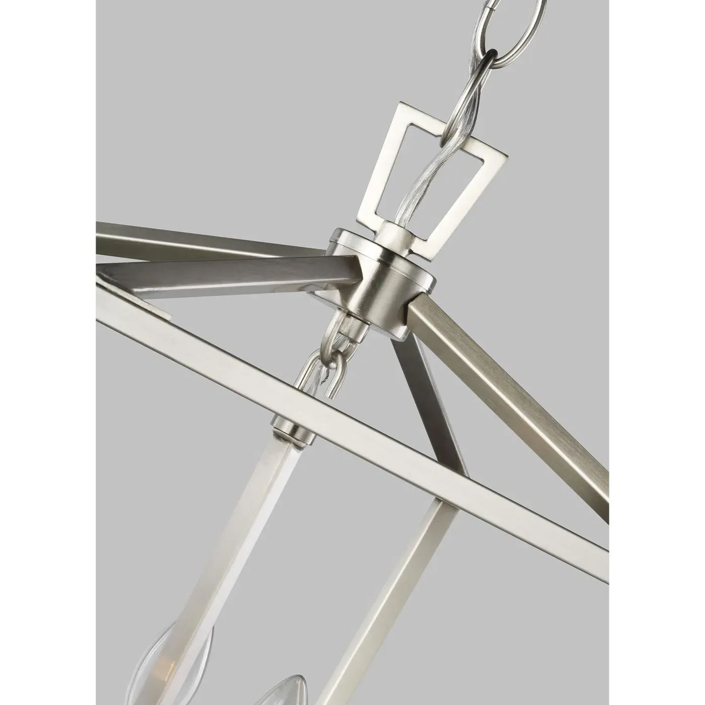 Dianna 3 Light Lantern Pendant - Brushed Nickel