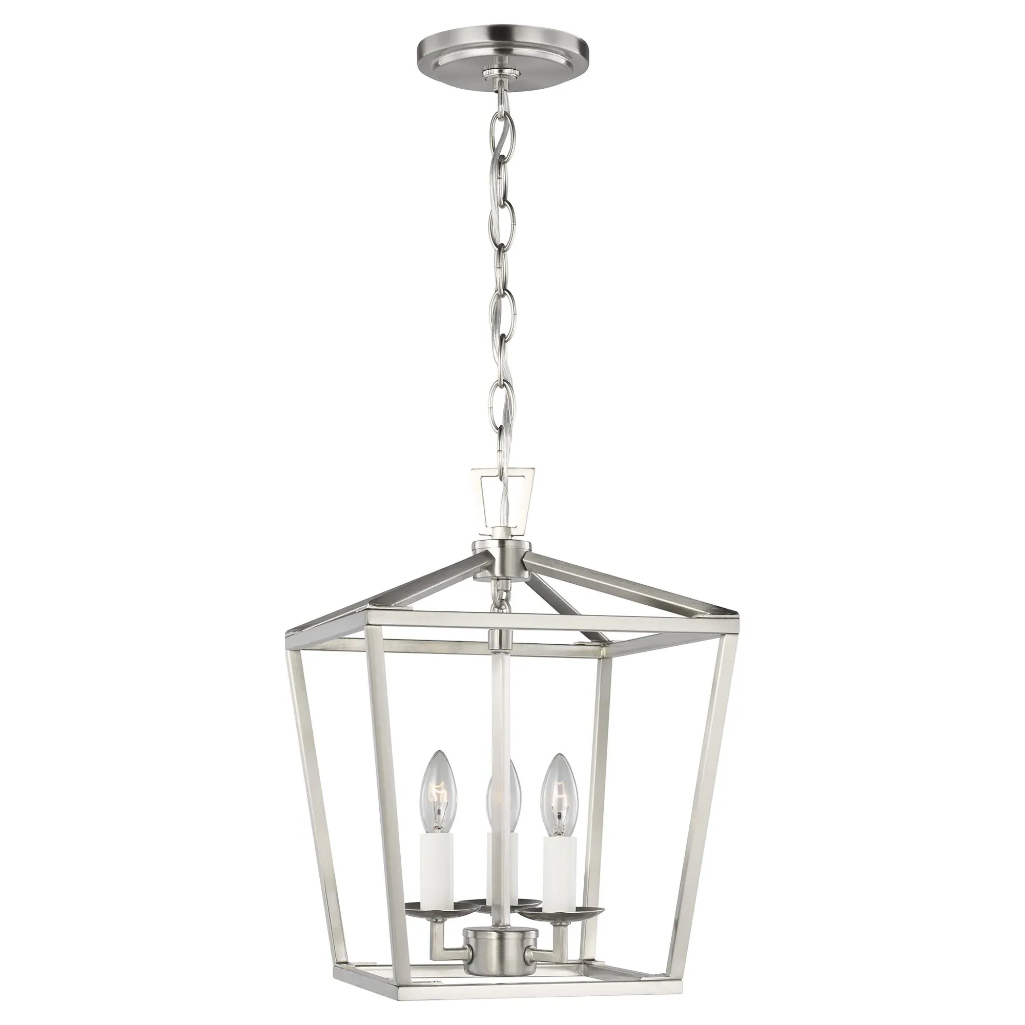 Dianna 3 Light Lantern Pendant - Brushed Nickel image
