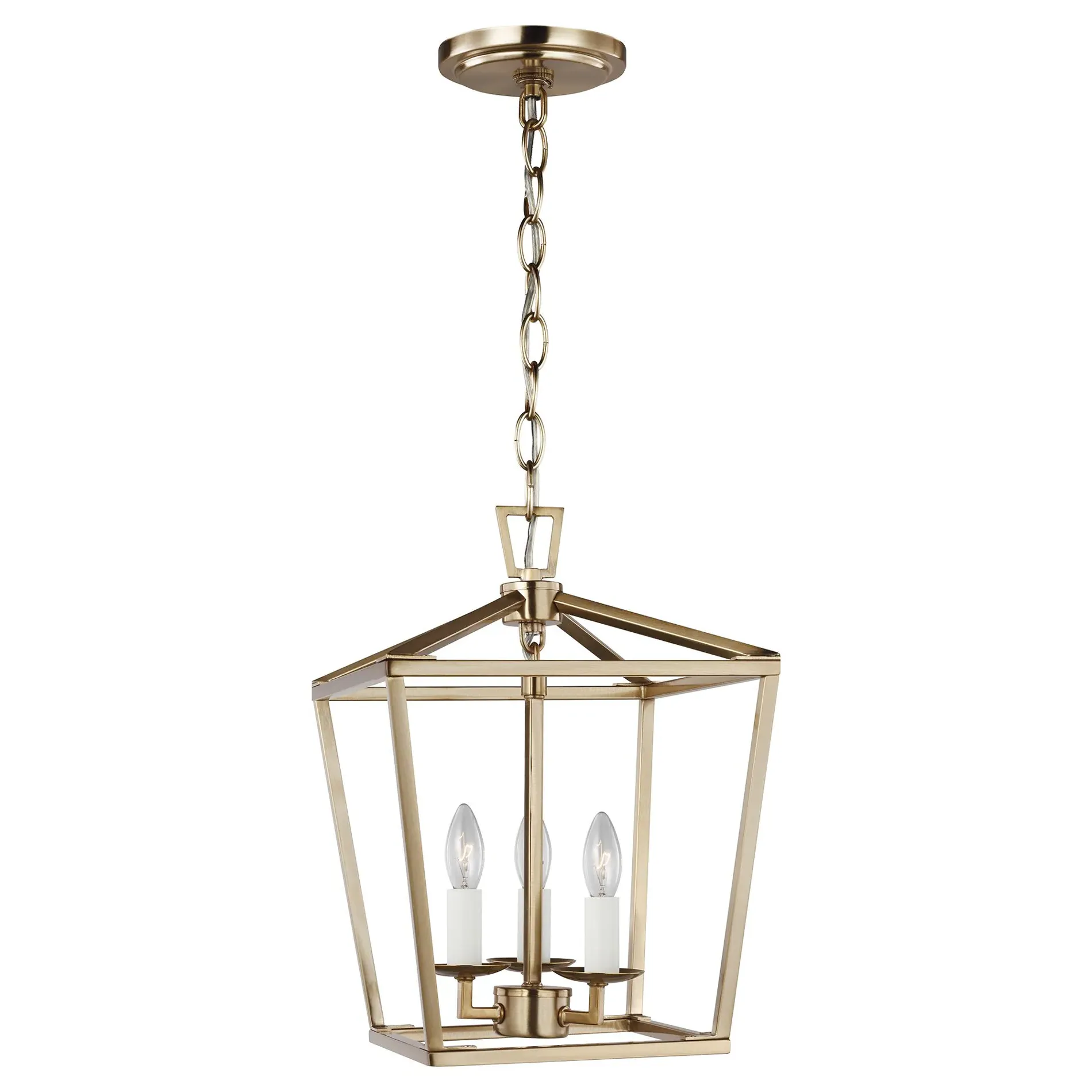 Dianna 3 Light Lantern Pendant - Satin Brass image