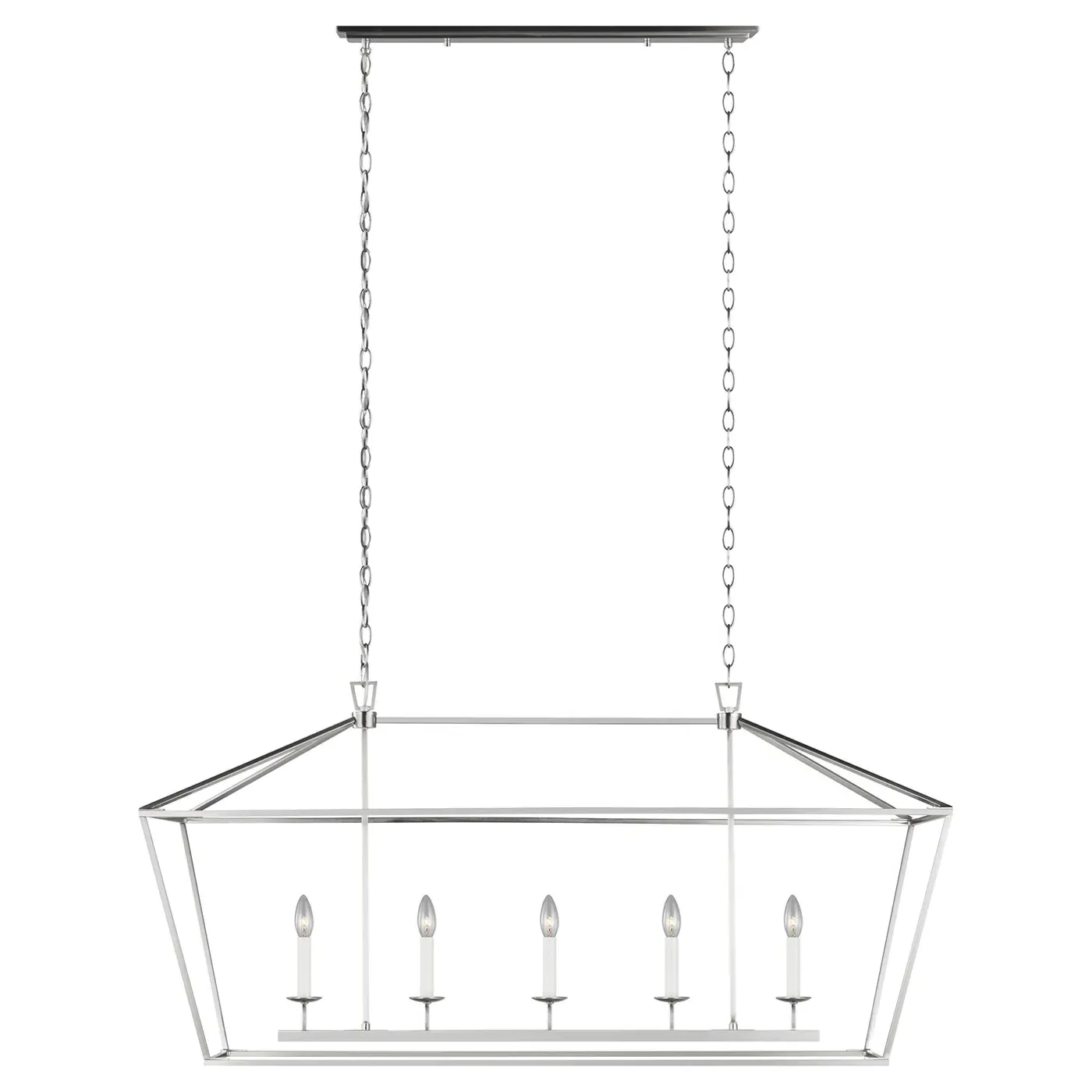 Dianna 5 Light Linear Chandelier - Brushed Nickel image