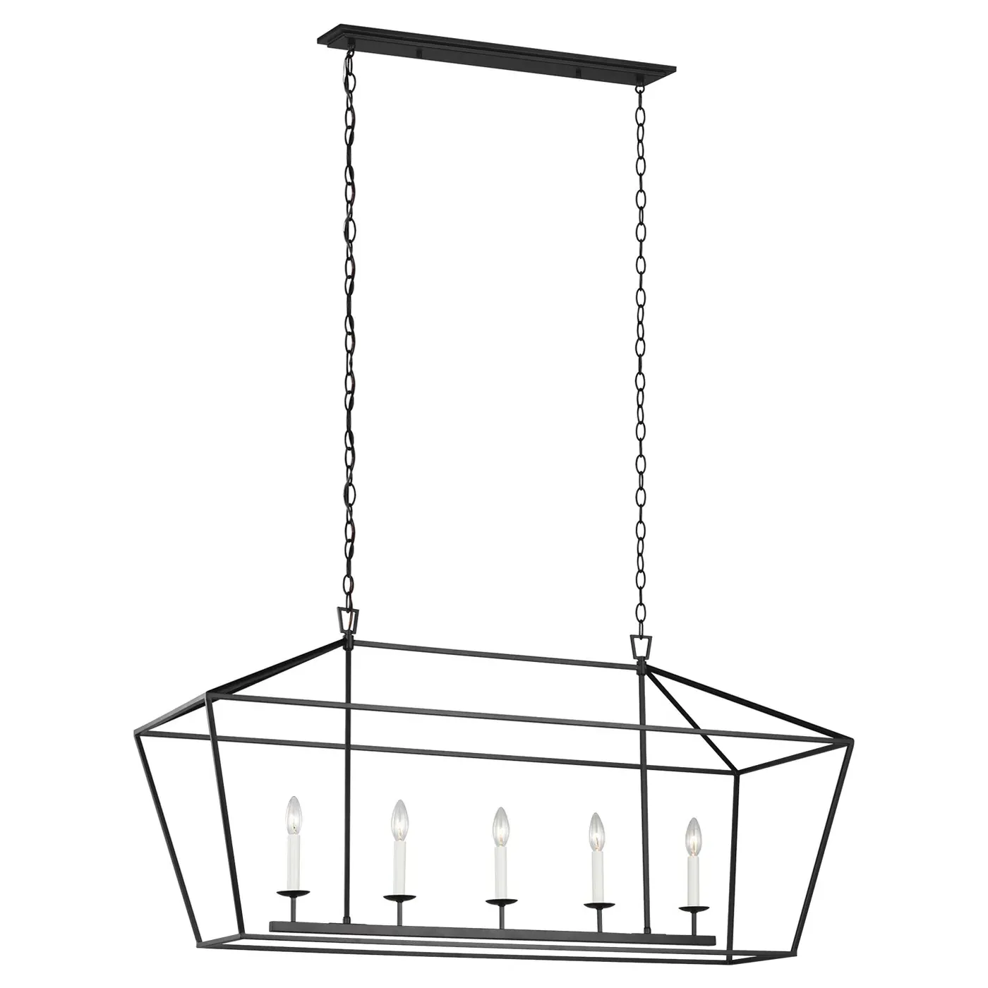 Dianna 5 Light Linear Chandelier - Midnight Black