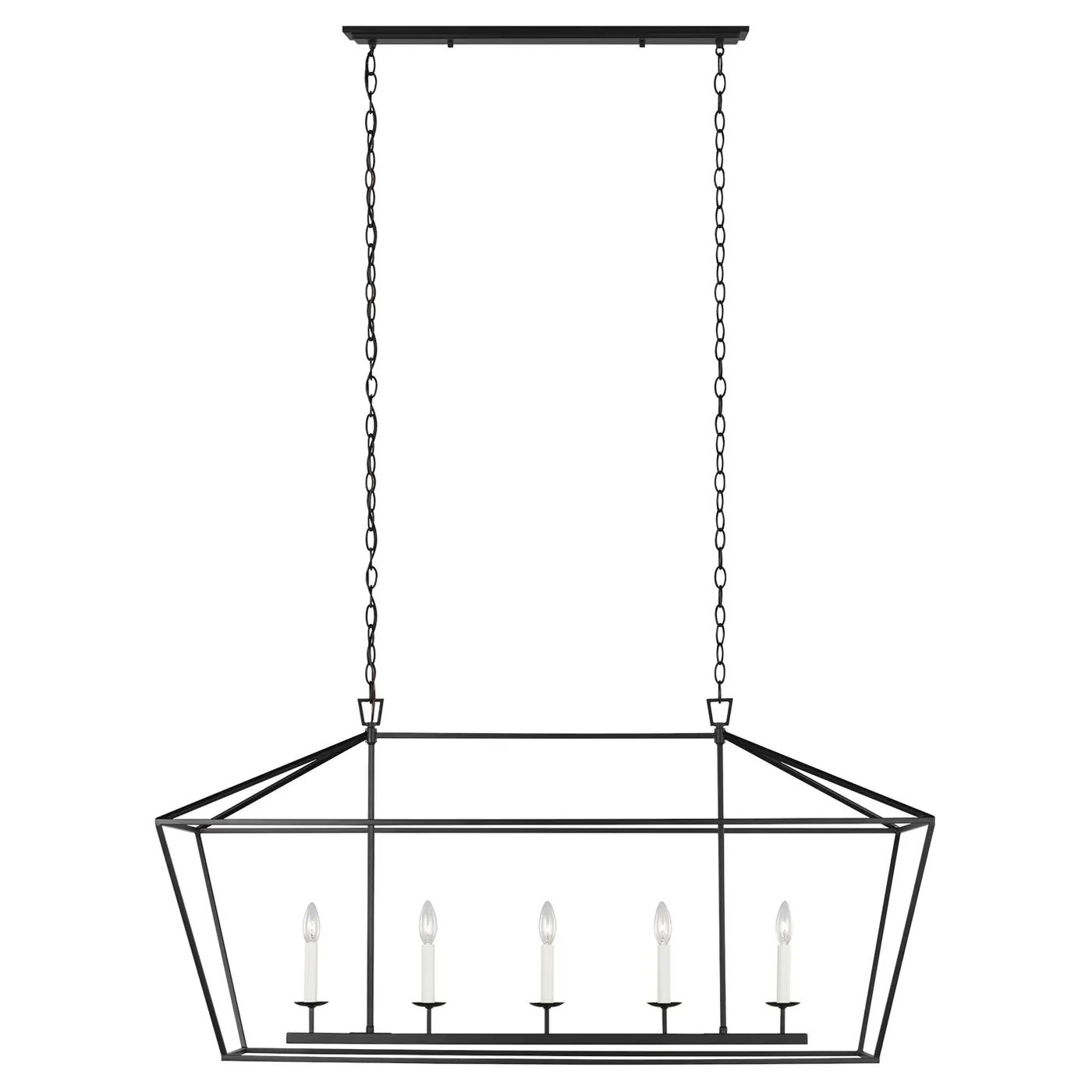 Dianna 5 Light Linear Chandelier - Midnight Black
