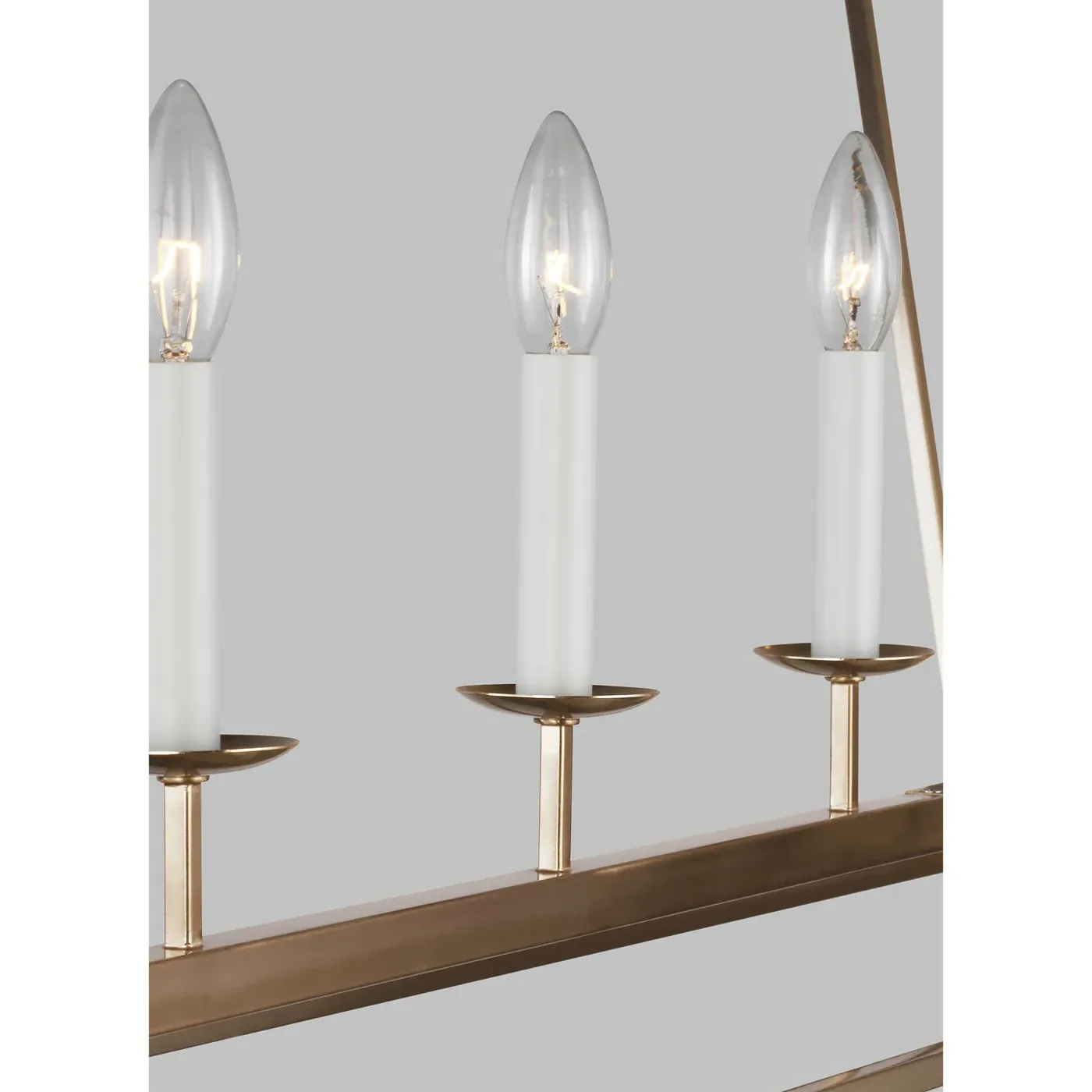 Dianna 5 Light Linear Chandelier - Satin Brass