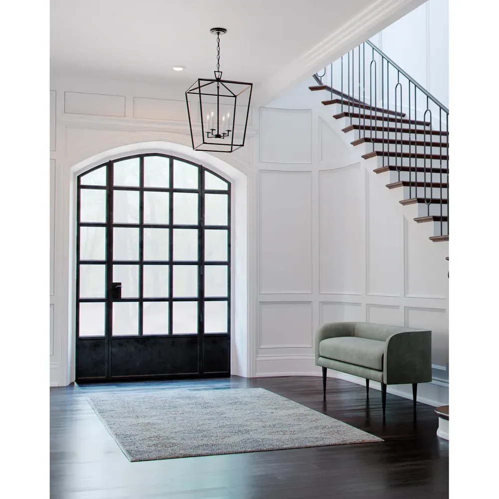 Dianna Medium 4 Light Lantern Pendant - Midnight Black