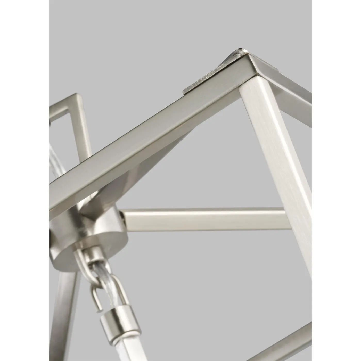 Dianna Small 4 Light Lantern Pendant - Brushed Nickel