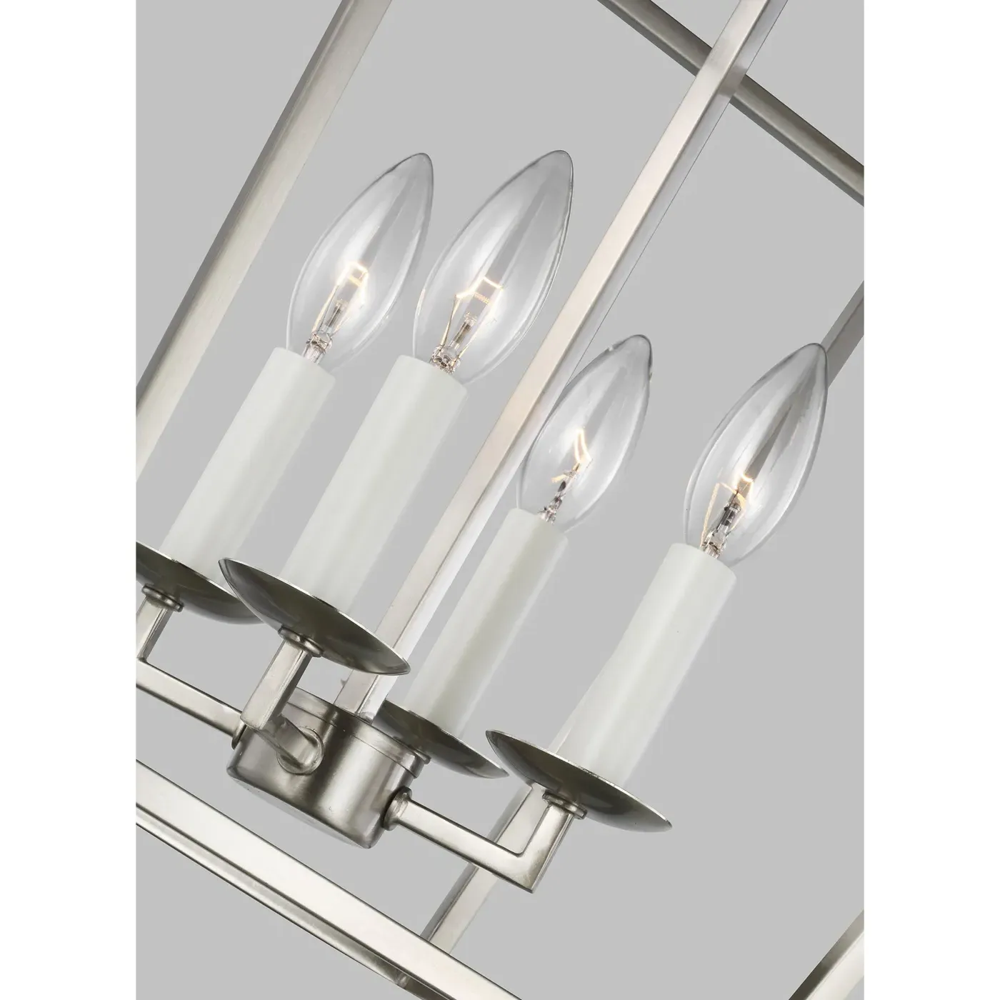 Dianna Small 4 Light Lantern Pendant - Brushed Nickel