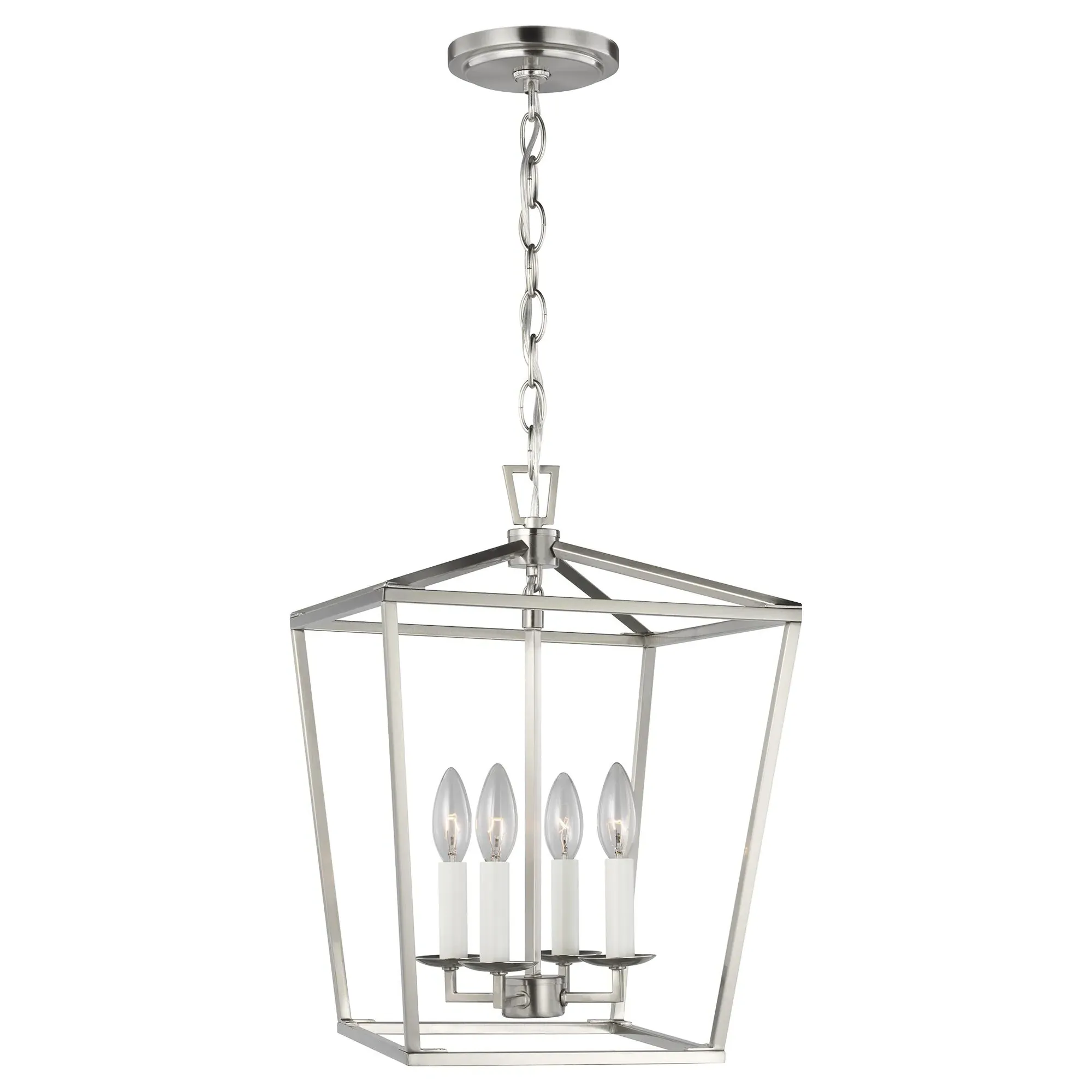 Dianna Small 4 Light Lantern Pendant - Brushed Nickel image