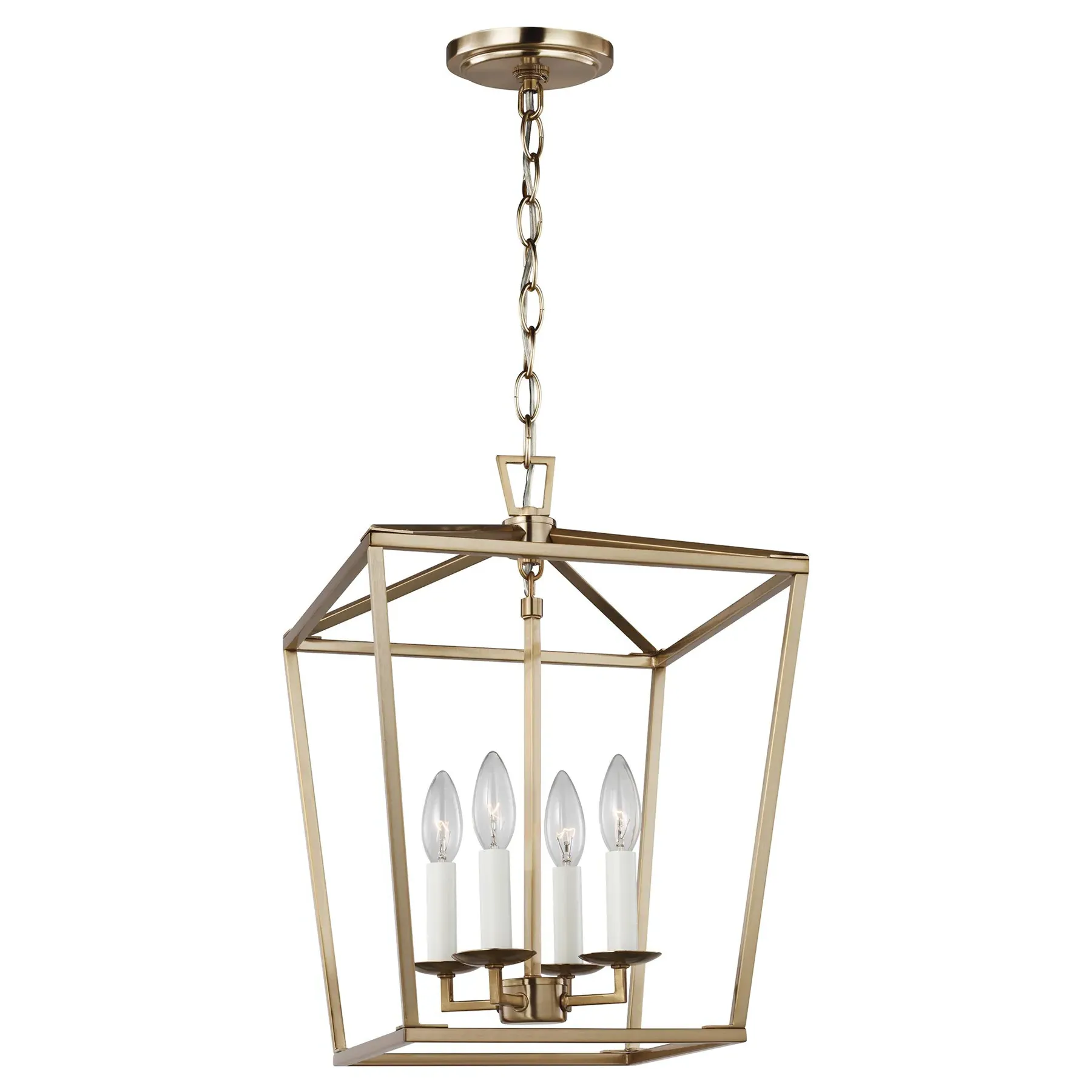Dianna Small 4 Light Lantern Pendant - Satin Brass