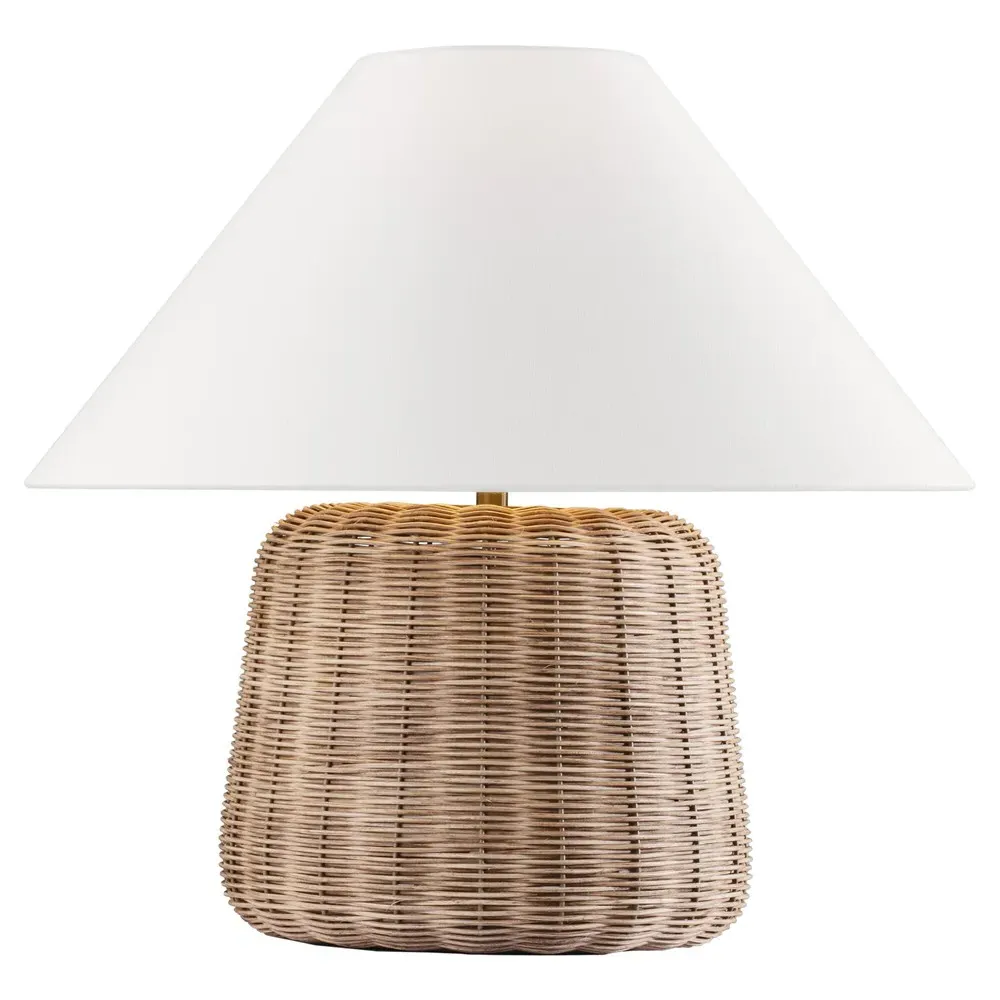 Dumar Round Table Lamp - Brown, Rattan image