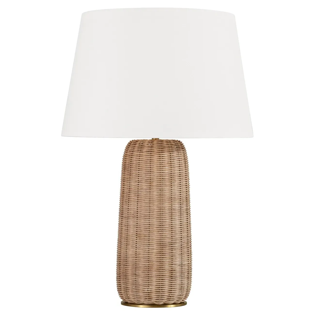Dumar Tall Table Lamp - Brown, Rattan