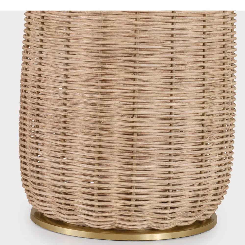 Dumar Tall Table Lamp - Brown, Rattan