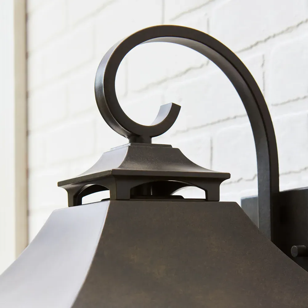 Galena Medium Lantern Sconce - Sable, Stainless Steel