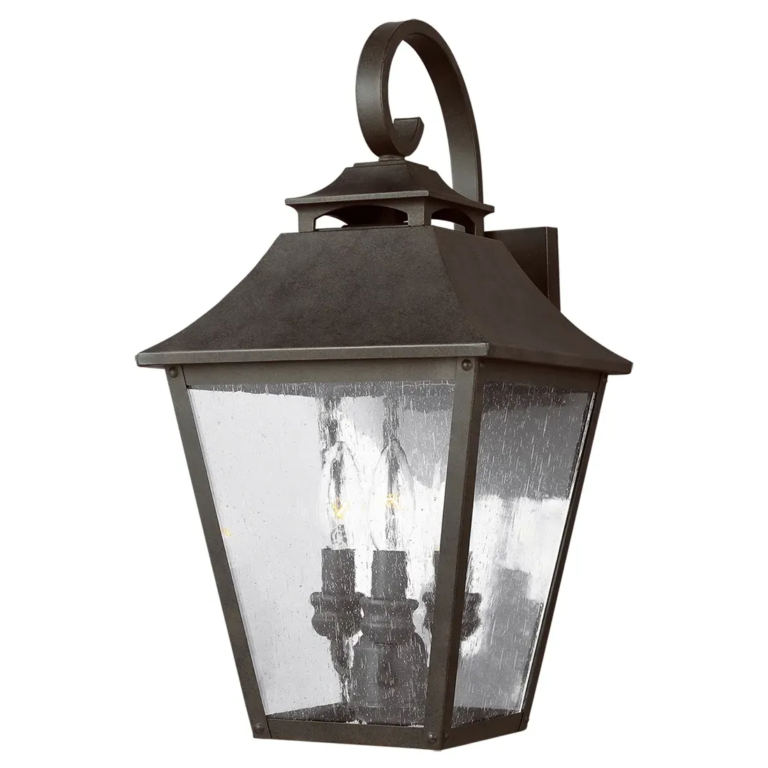 Galena Medium Lantern Sconce - Sable, Stainless Steel