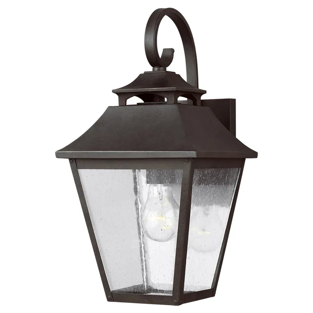 Galena Small Lantern Sconce - Sable, Stainless Steel image