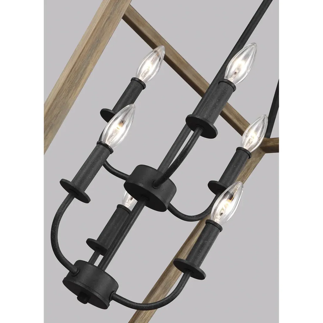 Gannet Large Chandelier - Brown, Oak