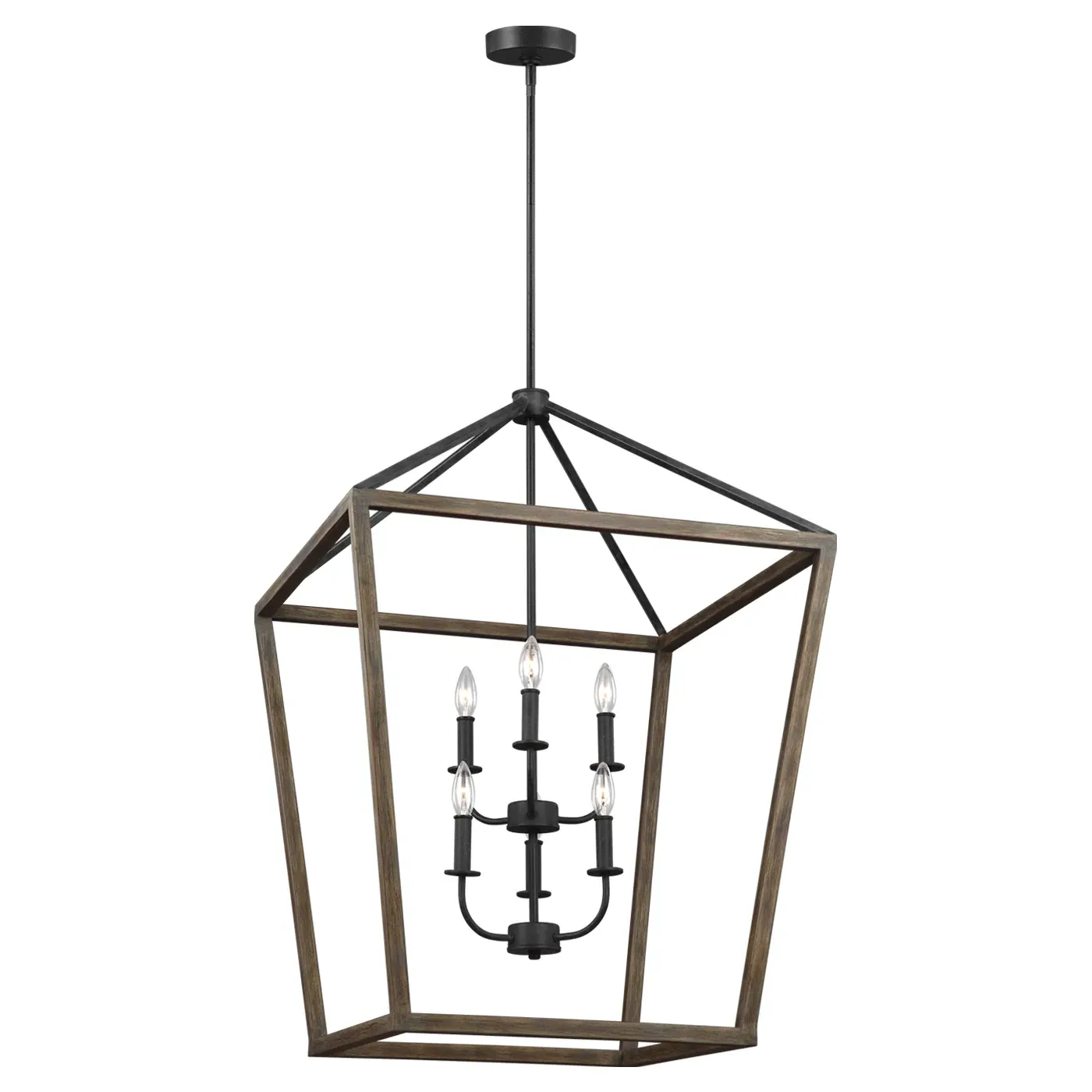 Gannet Large Chandelier - Brown, Oak