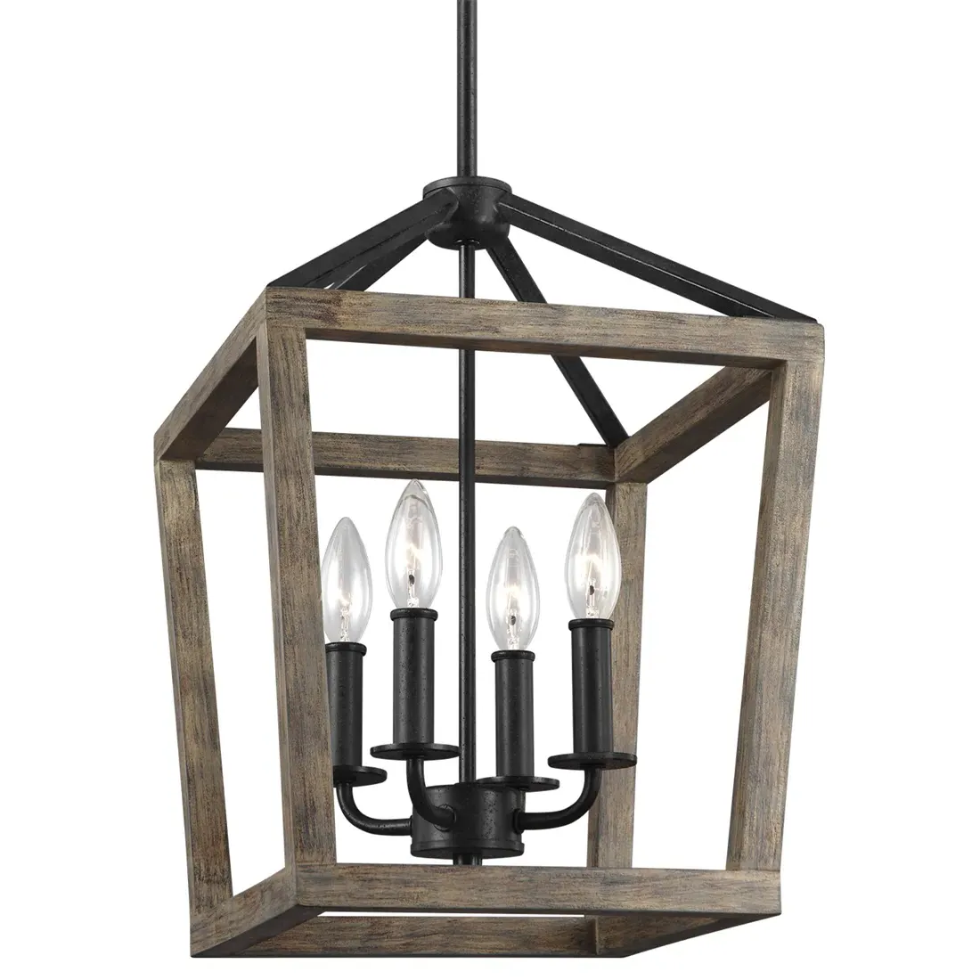 Gannet Small Chandelier - Brown, Oak