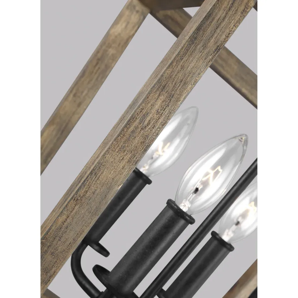 Gannet Small Chandelier - Brown, Oak