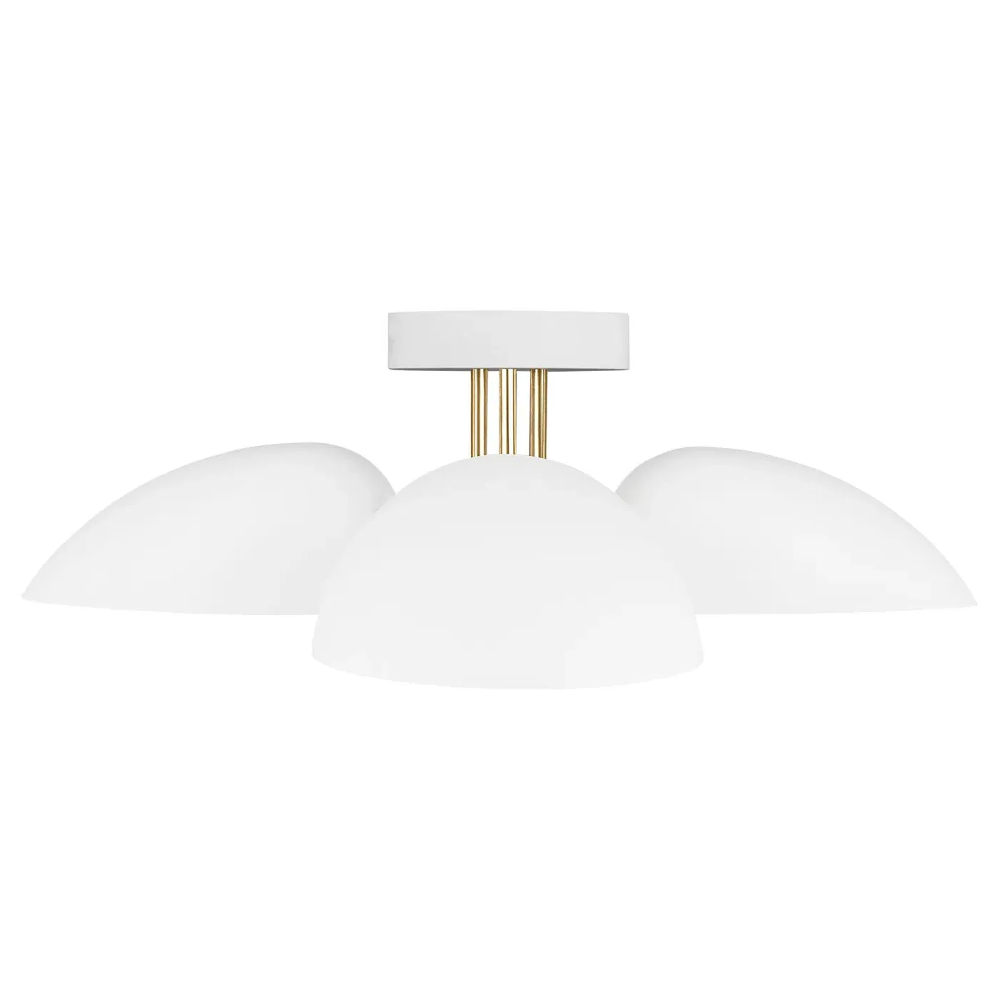Jane Semi Flush Mount - Matte White, Steel