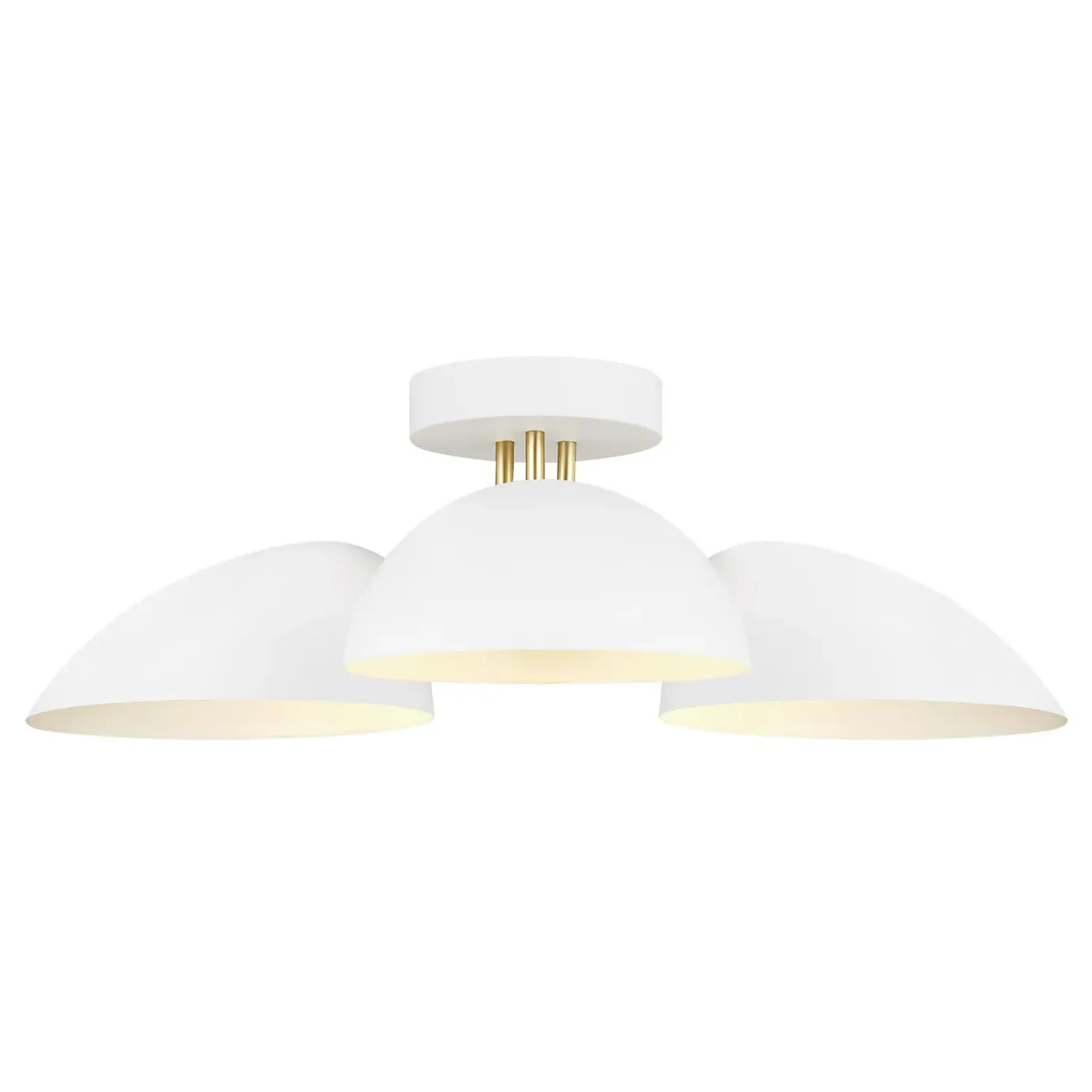 Jane Semi Flush Mount - Matte White, Steel