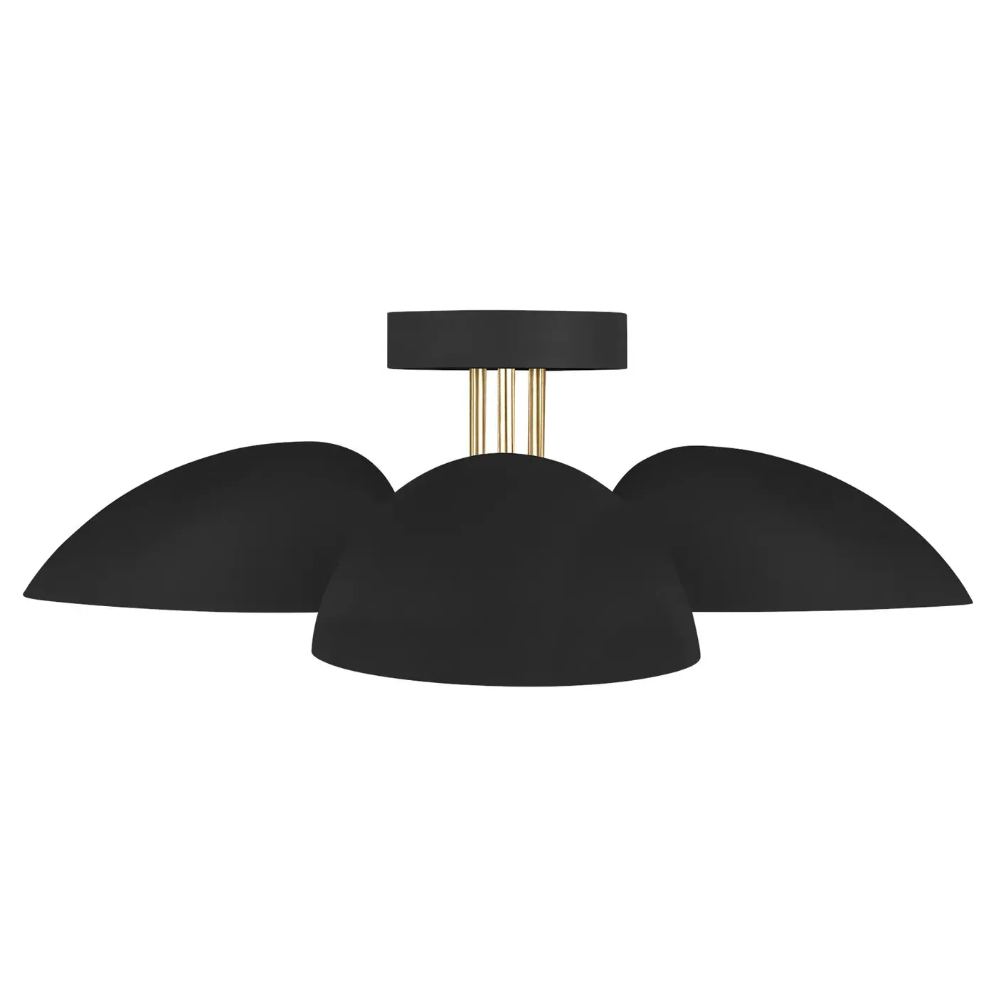 Jane Semi Flush Mount - Midnight Black, Steel