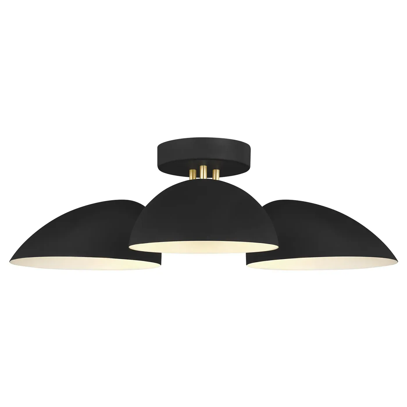 Jane Semi Flush Mount - Midnight Black, Steel