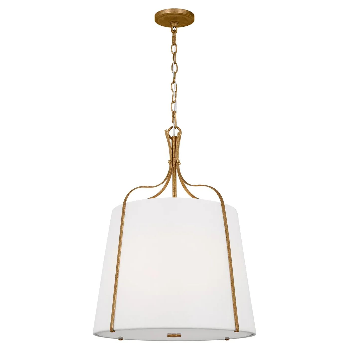 Leander Medium Hanging Shade Pendant - Antique Gild, Steel