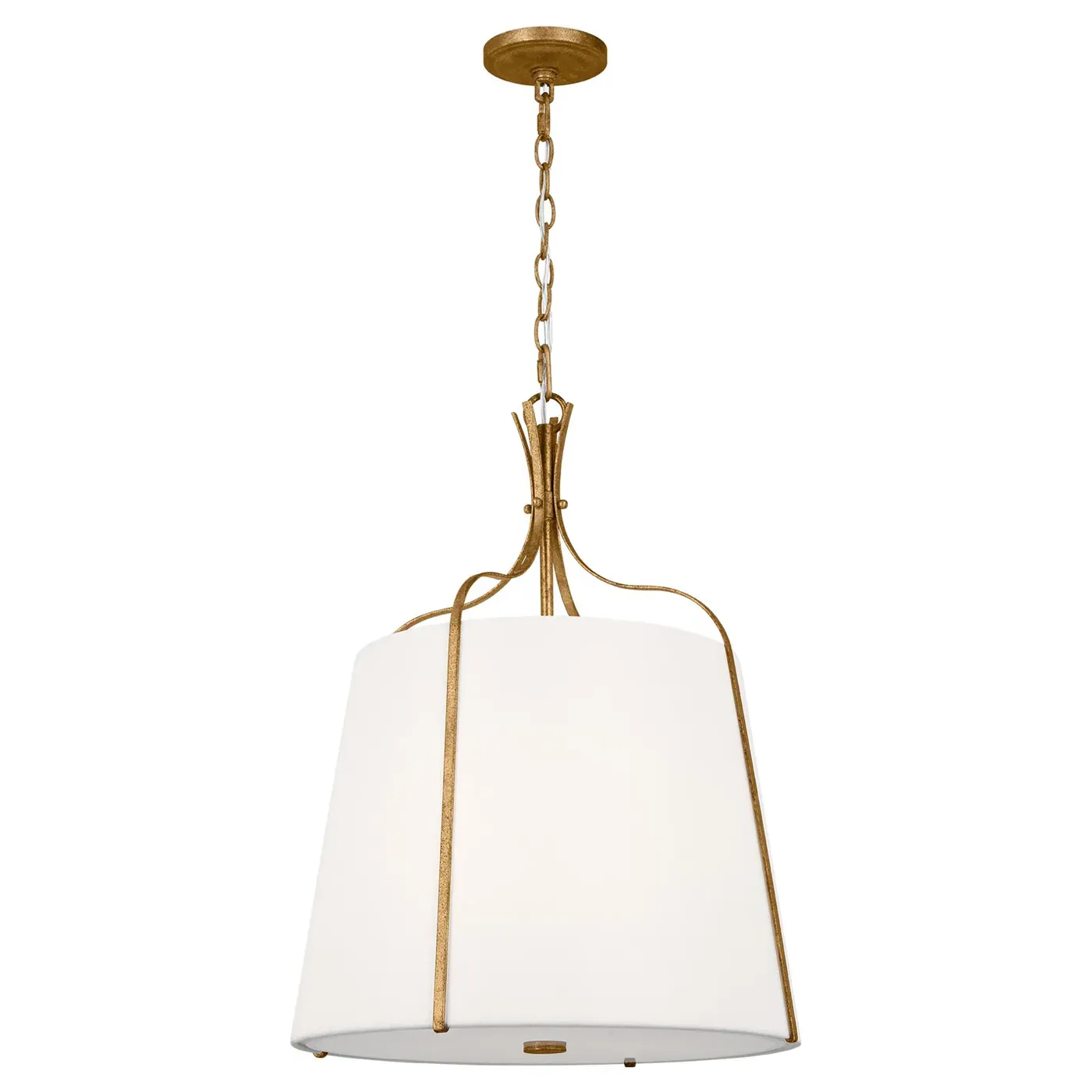 Leander Medium Hanging Shade Pendant - Antique Gild, Steel