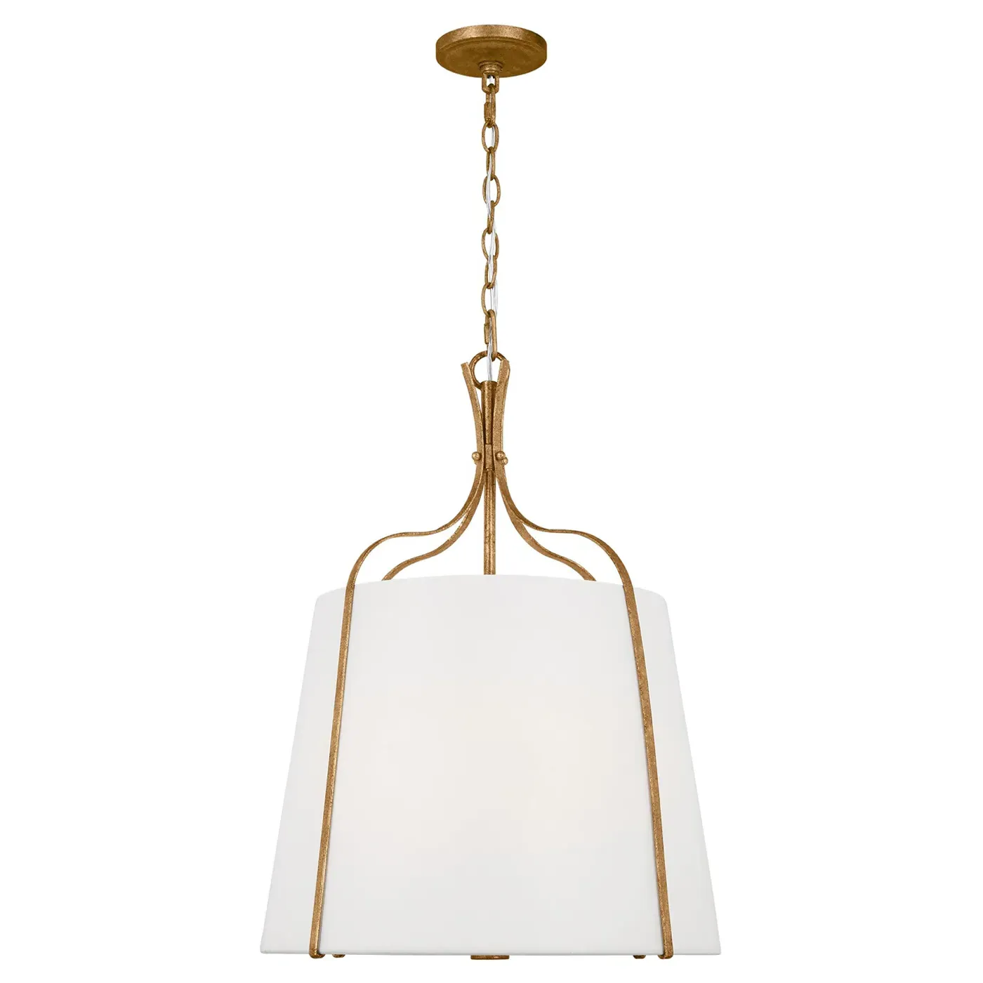 Leander Medium Hanging Shade Pendant - Antique Gild, Steel