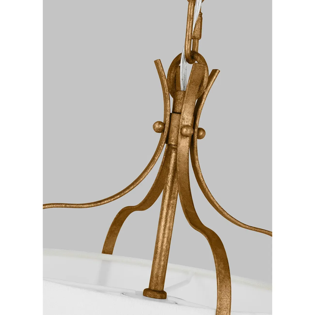 Leander Small Hanging Shade Pendant - Antique Gild, Steel