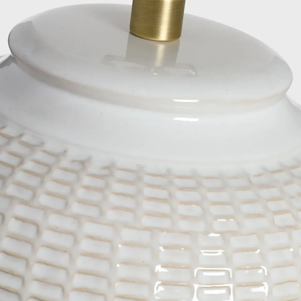 Marcel Coastal Beach Ceramic Table Lamp - White