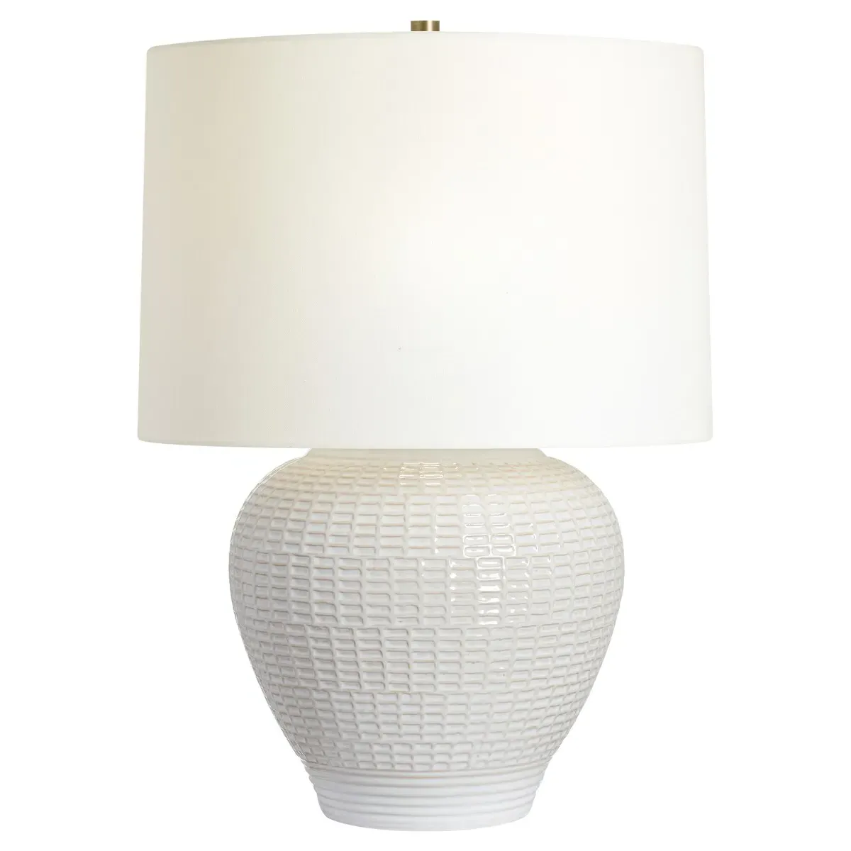 Marcel Coastal Beach Ceramic Table Lamp - White image
