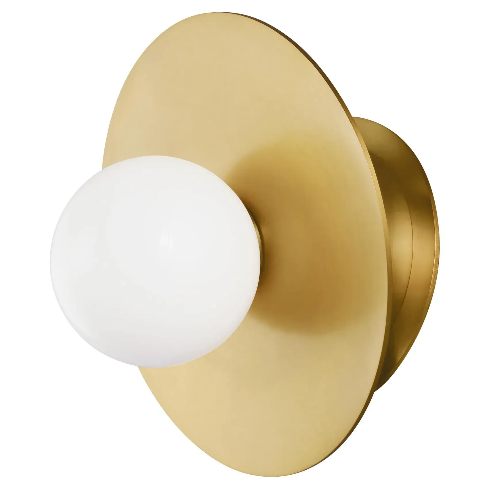 Nodes Angled Sconce - Burnished Brass, Steel