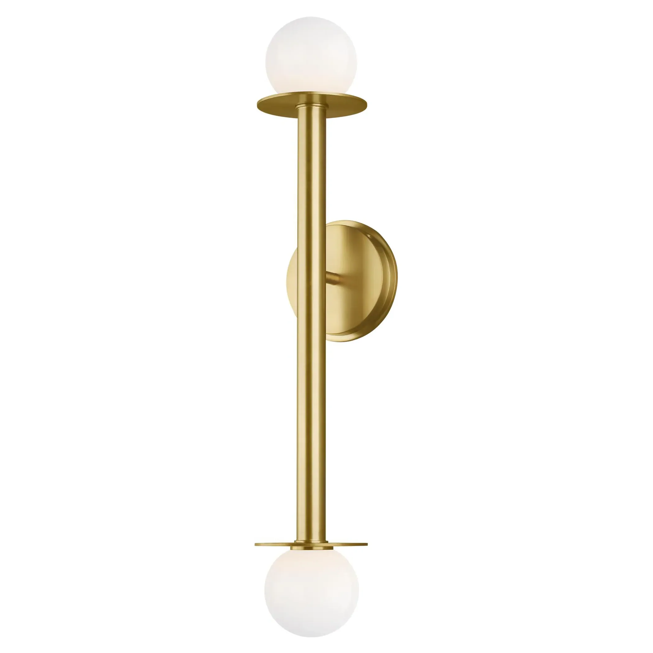 Nodes Double Sconce - Burnished Brass, Steel