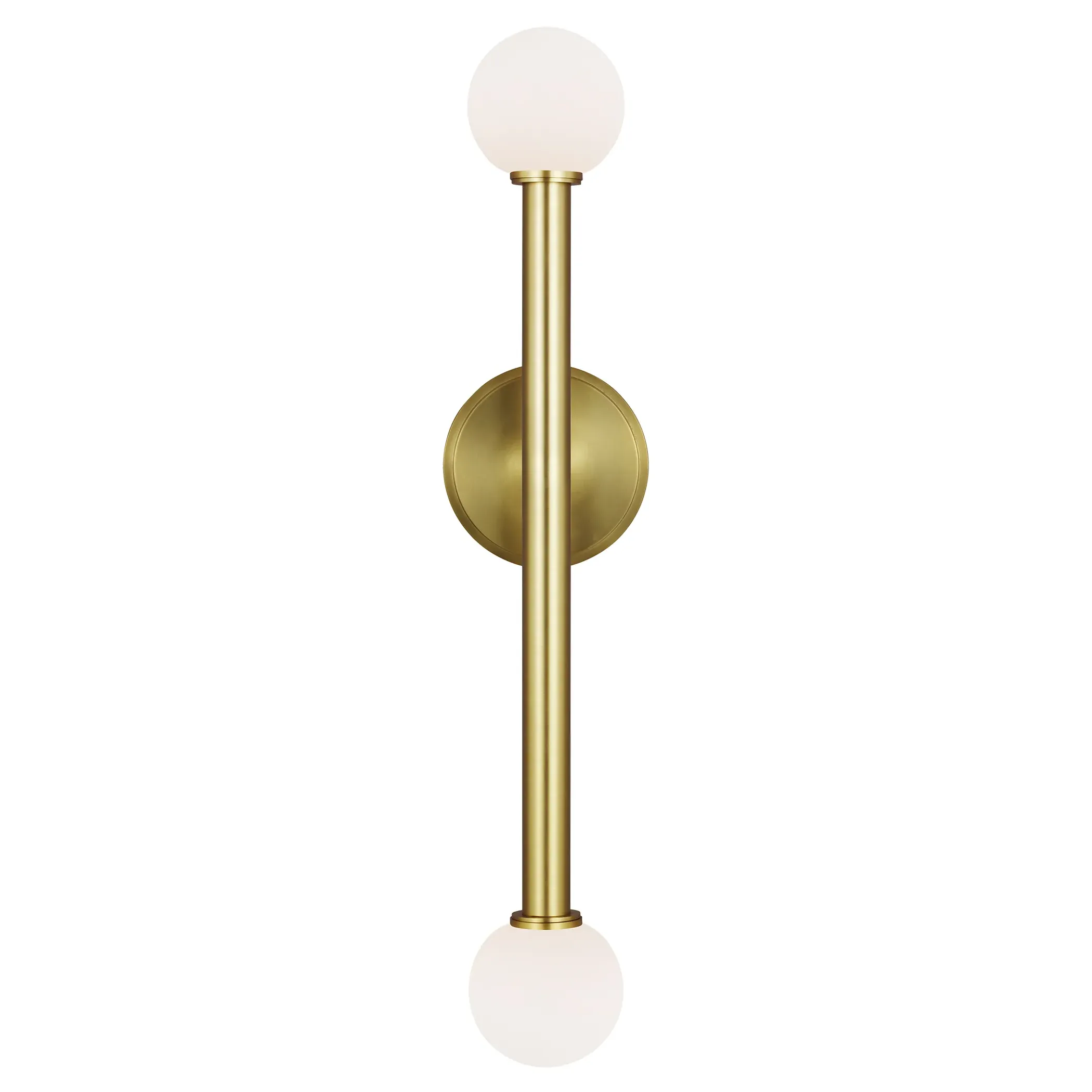Nodes Double Sconce - Burnished Brass, Steel