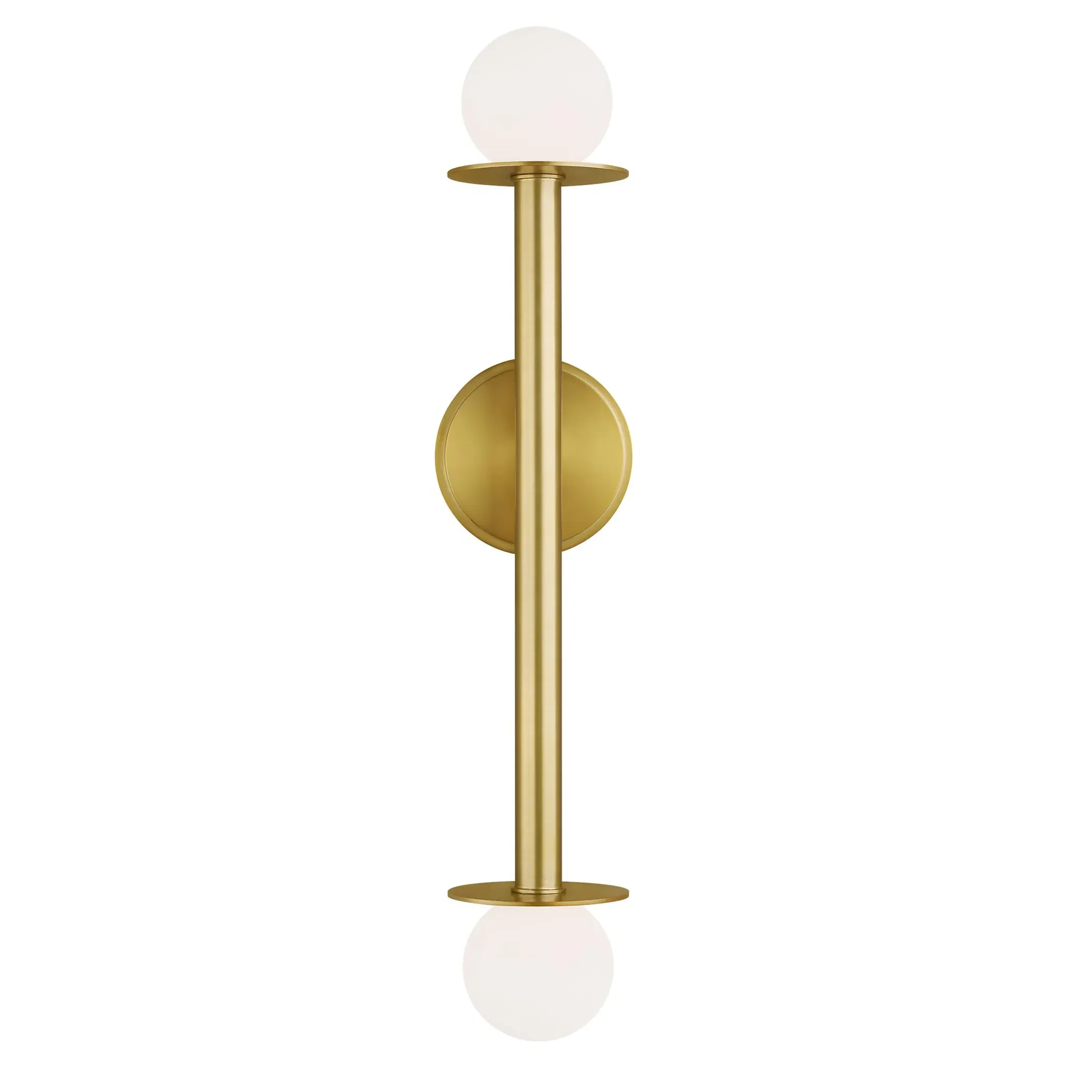 Nodes Double Sconce - Burnished Brass, Steel