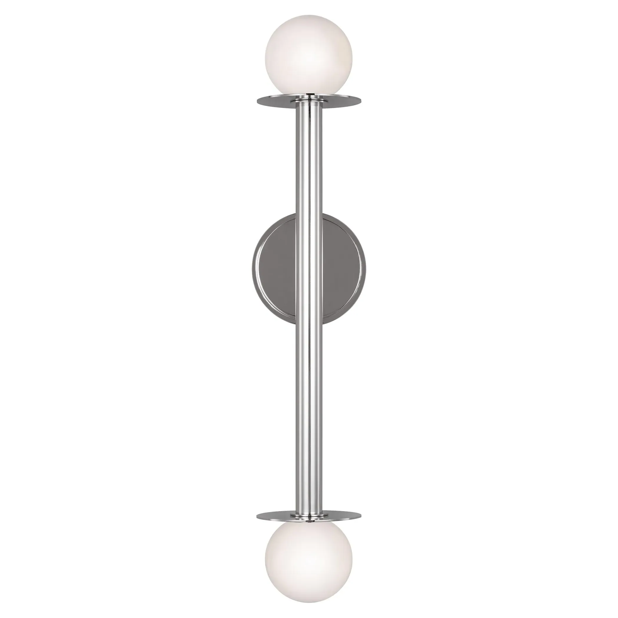 Nodes Double Sconce - Polished Nickel, Steel