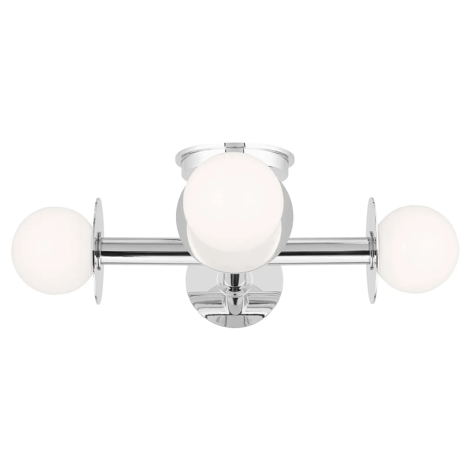 Nodes Semi Flush Mount - Polished Nickel, Steel